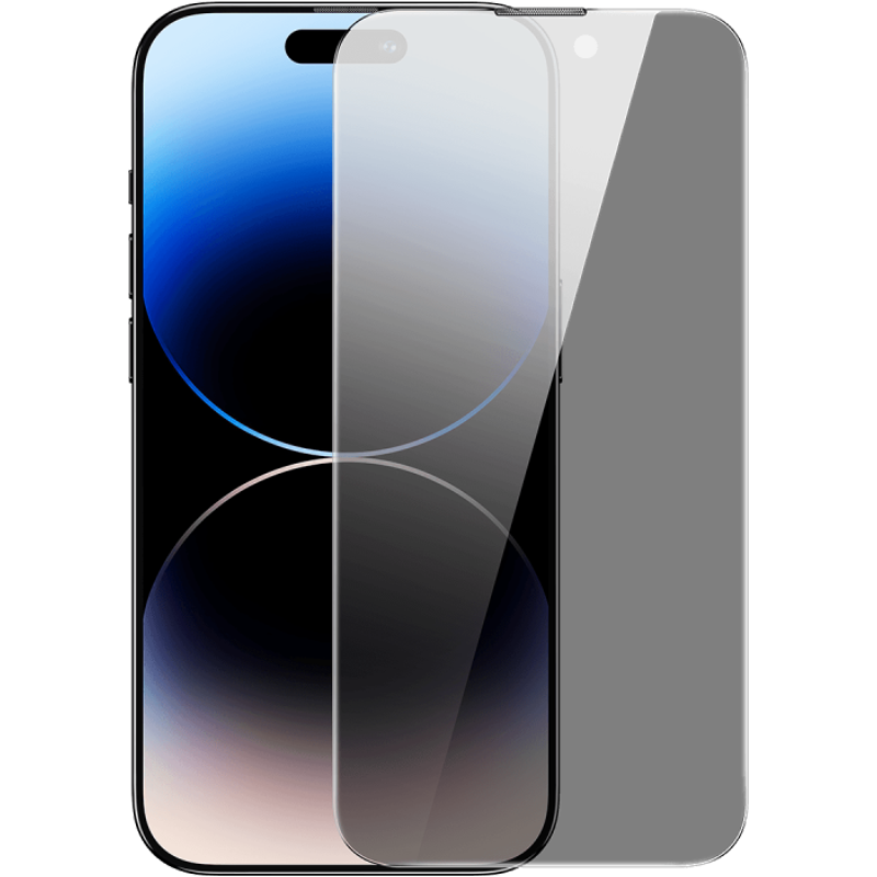 倍思 0.4mm康宁防窥钢化膜(一体防尘)For iP 14 Pro Max 透明(单片装 含:清洁包*1+无尘仓贴膜神高清大图