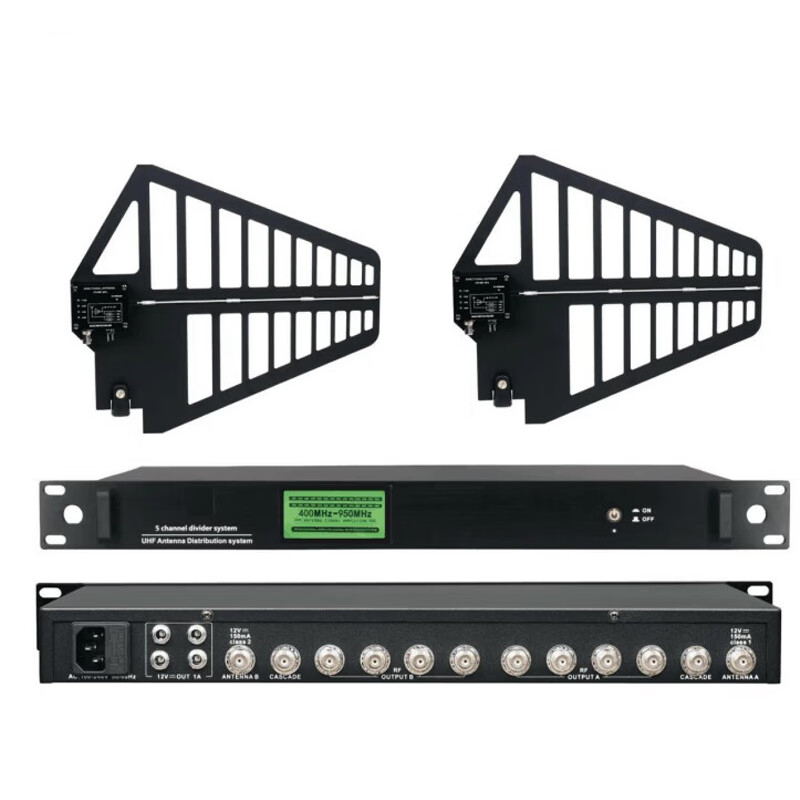 润普Runpu无线麦克风天线信号放大器专业一拖二无线话筒天线延长信号增强器RP-XH500高清大图