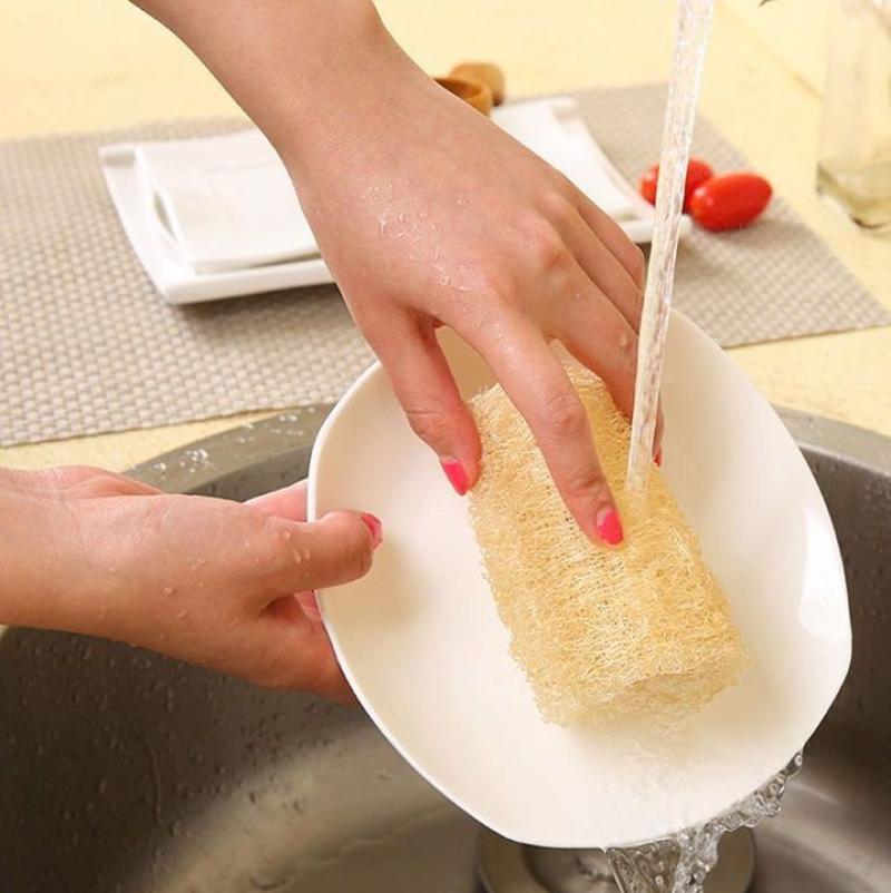 【丝瓜络】干丝瓜瓤抹布水瓜锅刷去污不沾油百洁布洗碗神器- -- -新丝瓜络条- -大号*1个装