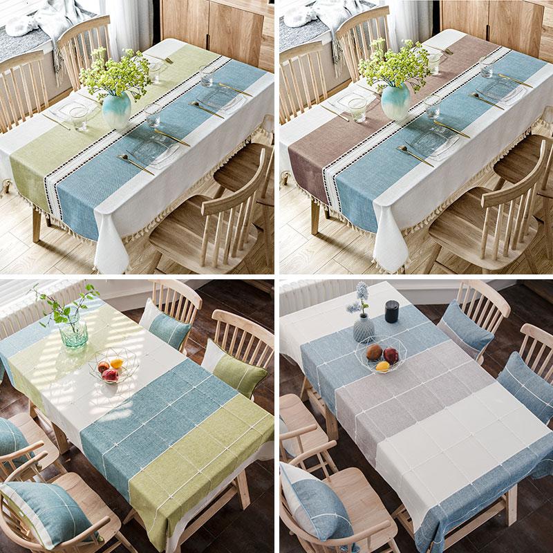 北欧风餐桌布艺现代简约茶几桌布棉麻小清新长方形台布正_745_72高清大图