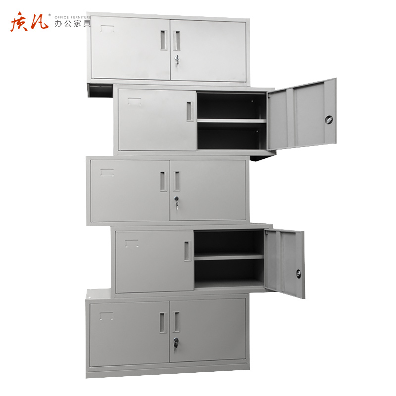 质凡钢制文件柜铁皮柜办公柜档案储物柜分体五节柜