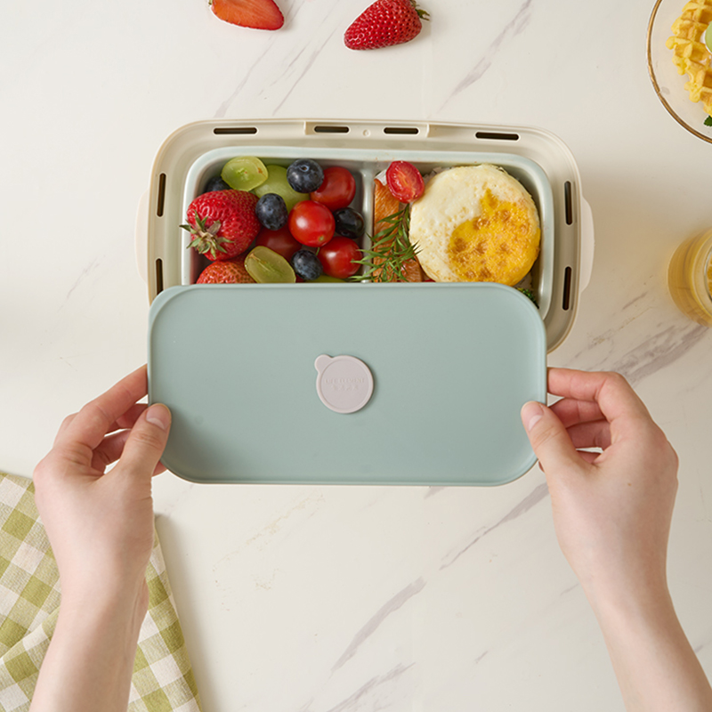 生活元素电热饭盒1.2L环流加热精致控温F38(颜色随机)高清大图