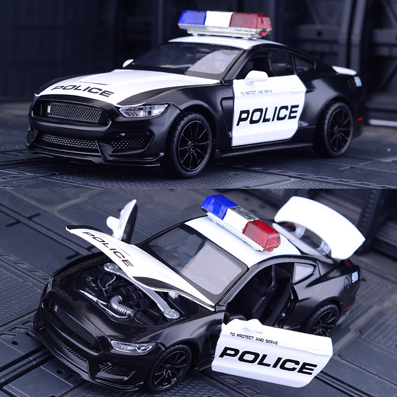 仿真福特谢尔比shelby警车模型玩具车合金车模型