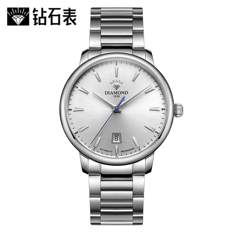 上海钻石牌(DIAMOND)手表男士西城男爵系列自动机械表日历防水6113男表机械表