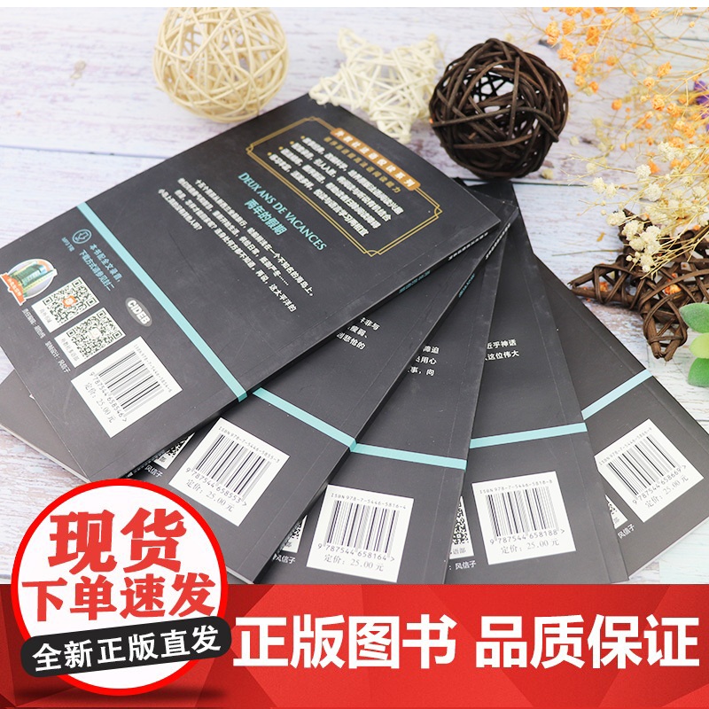 外教社法语悦读系列A2 两年的假期+小王子+亚瑟王与圆桌骑士+悭吝人+圣女贞德5本套装 扫码音频 法语分级阅读A2级法语高清大图