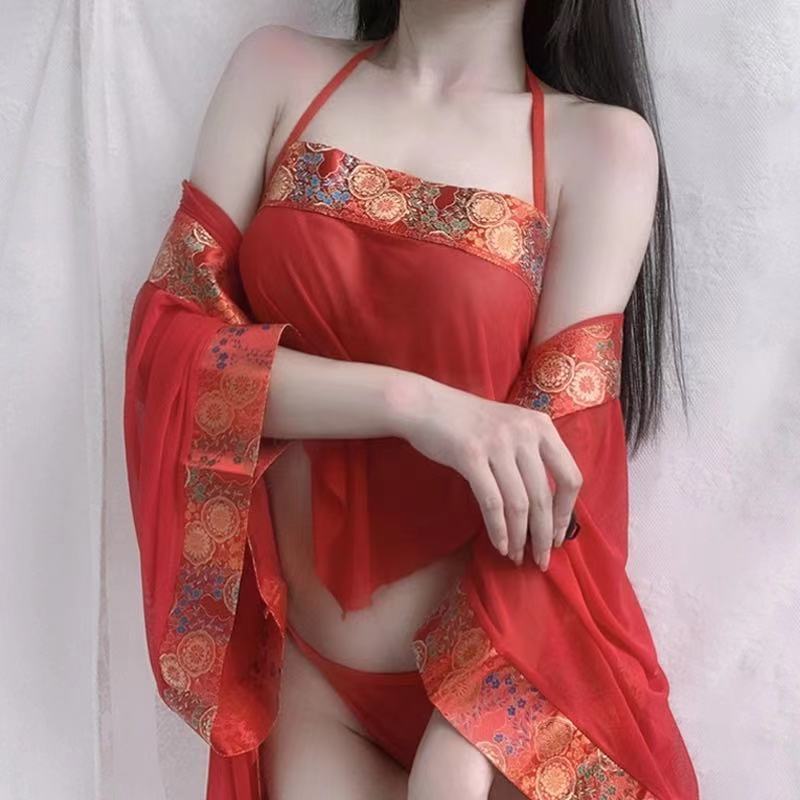 均码（80-120斤） 狂野妖姬 迷人性感情趣内衣性感睡衣大码制服小胸聚拢角色扮演宫廷汉服肚兜