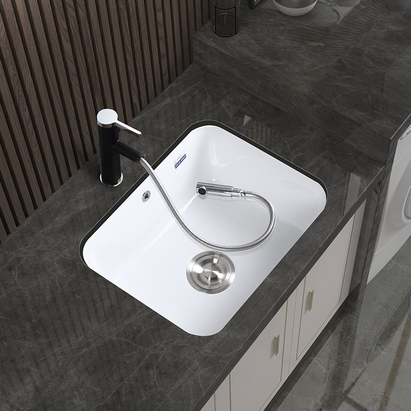 东映之画阳台陶瓷加深台下盆嵌入式洗衣盆厨房水槽洗菜盆单盆大小号