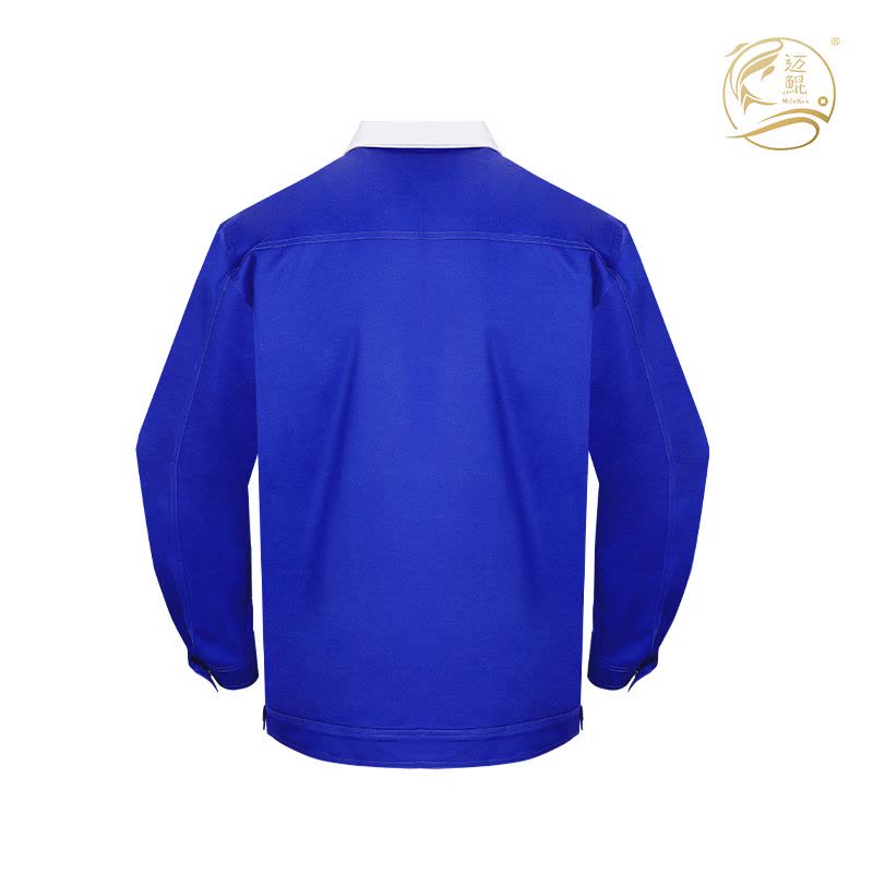 春秋宝蓝色耐磨涤棉加厚纱卡套装春秋工作服T-013常规款劳保服可定制图片