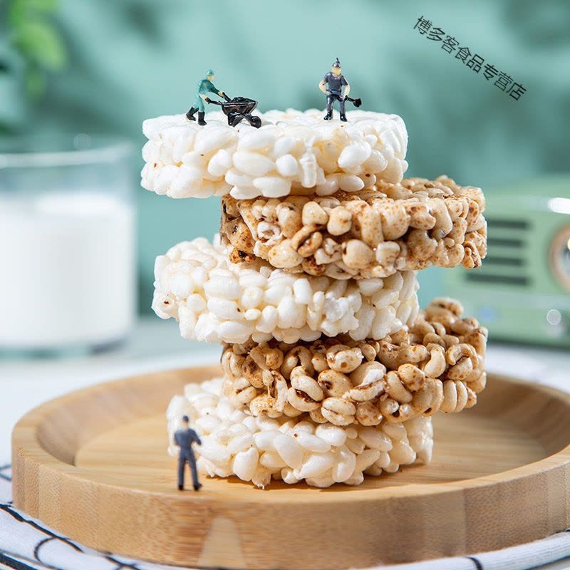 无蔗糖米通麦通零食米花酥米饼膨化食品粗粮爆米花休闲小吃整箱装图片