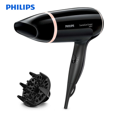 飞利浦(Philips)电吹风大功率 家用恒温护发吹风机电风筒 1800W功率 冷热风3档调控双风嘴快速干发BHD009