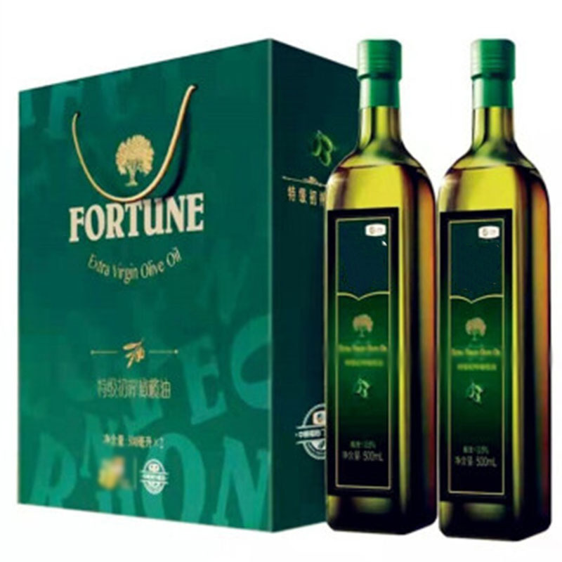 [精选] 中粮特级初榨橄榄油礼盒500ml*2瓶装 食用油礼盒装礼品