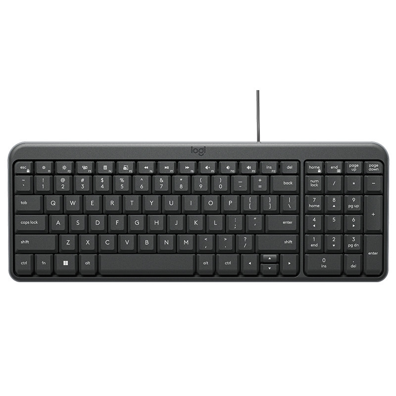 罗技K106有线薄膜键盘办公专用笔记本台式电脑家用办公键盘便携高清大图