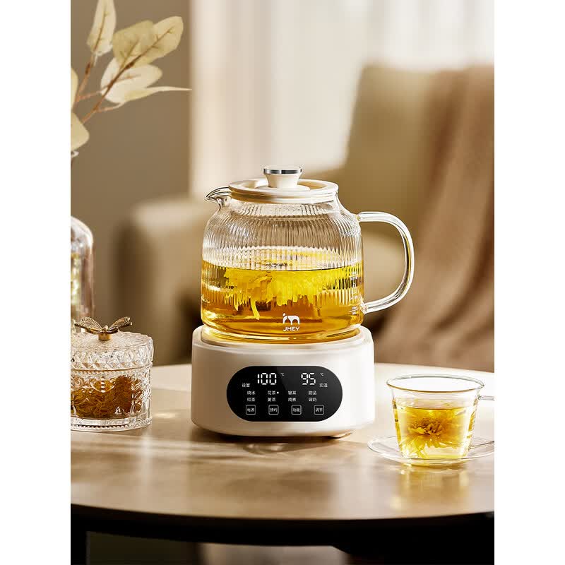 集觅 全玻璃养生壶 H7 智能恒温壶煮茶壶烧水壶 1.2L 1个