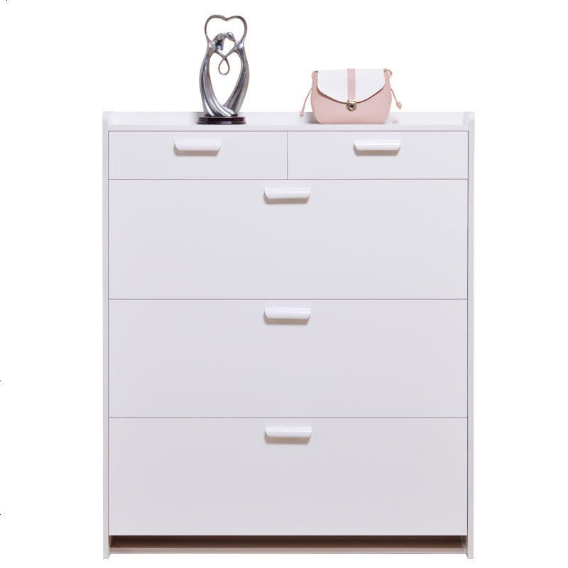 口超薄翻斗鞋柜实木纹大容量环保鞋架简约现代多功能组装厅柜 单抽55长*17厚*120高图片