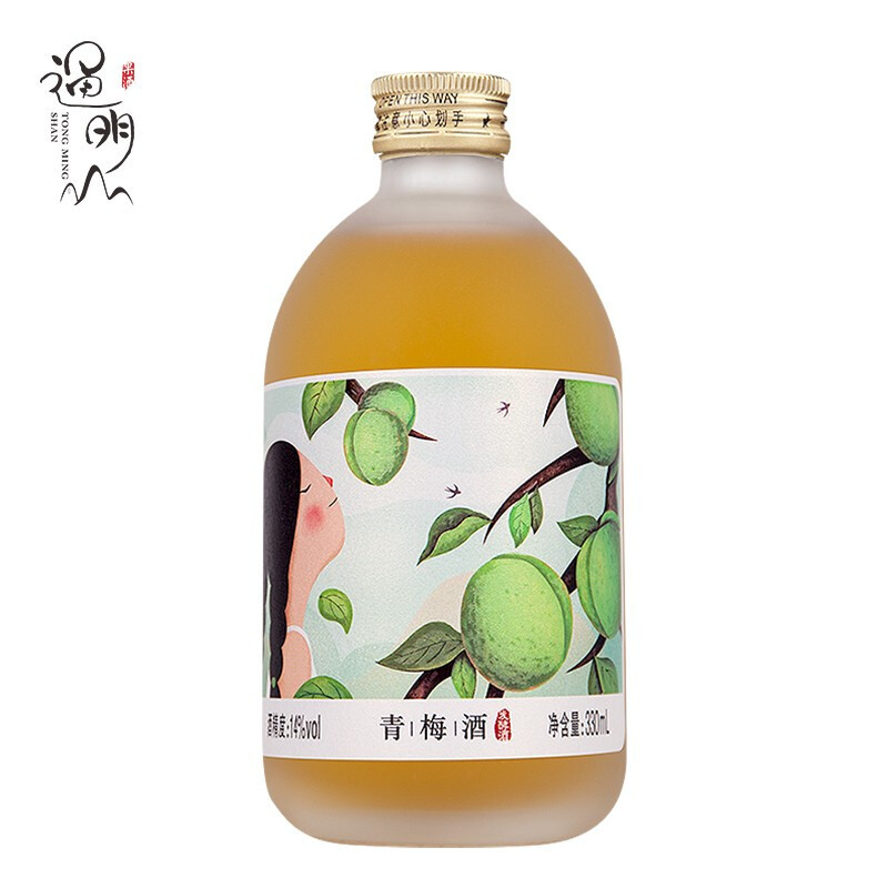 通明山 微醺网红高颜值水果酒 青梅味果酒 14度 330ml*1瓶 单瓶装高清大图