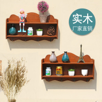 创意复古木质工艺品 墙上装饰挂壁 家居木质客厅置物架展示架现货