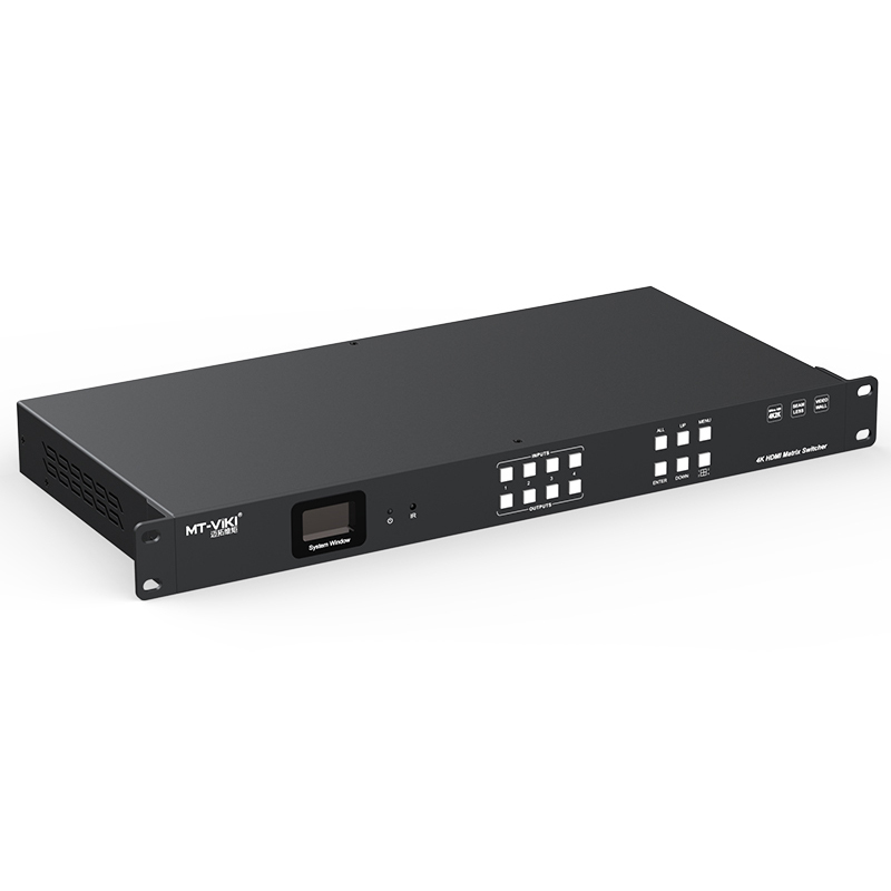 迈拓维矩MT-HD44WF 高清HDMI无缝矩阵带拼接4进4出4K视频切换器瞬间秒切不黑屏带独立音频多屏画面处理器高清大图