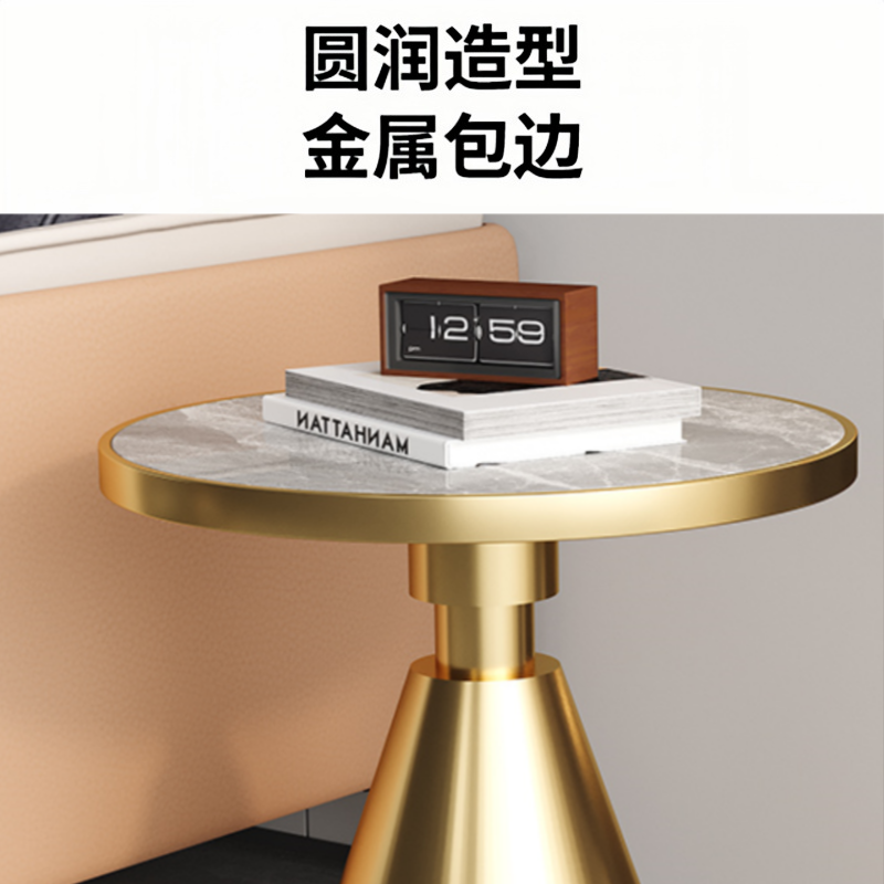 珂攸洋边几金色灰面600*600*600mm张高清大图