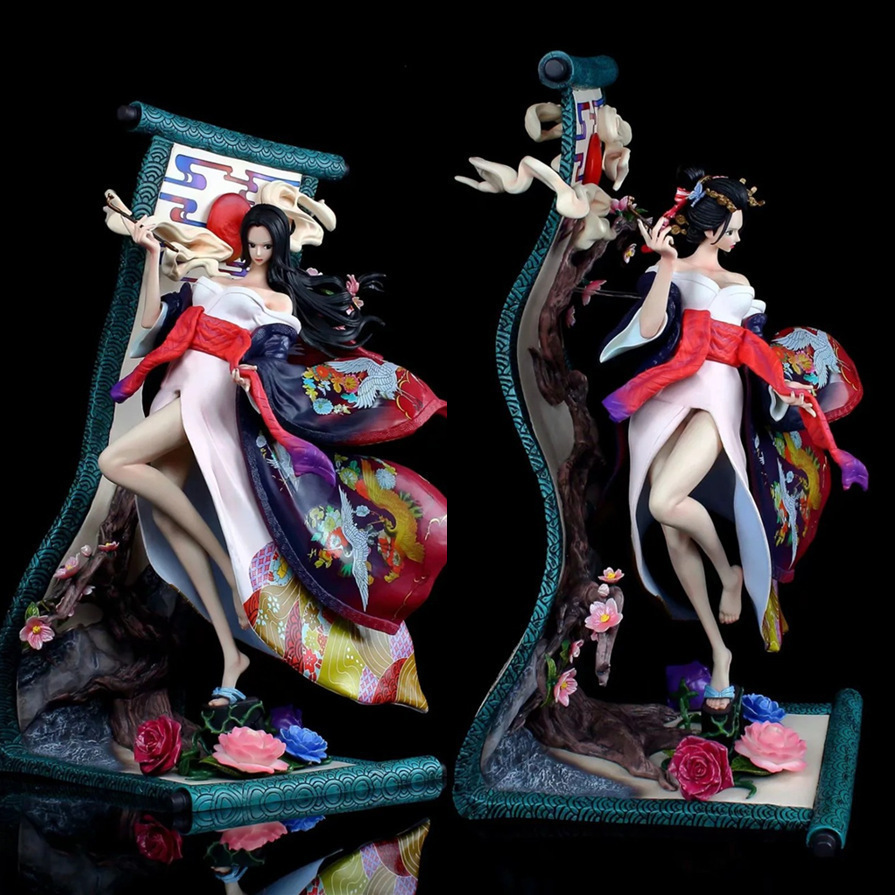 海贼 王 gk和服花魁作伴罗宾 场景雕像盒装手办模型