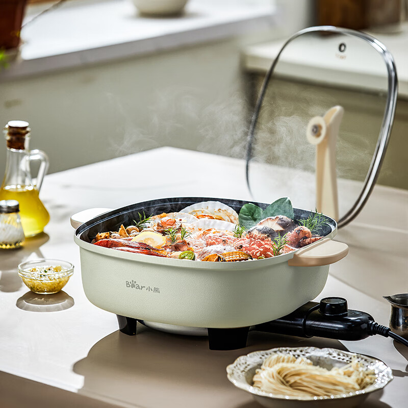 小熊(bear) DHG-D60A9 电火锅 多功能鸳鸯电火锅炒锅煎烤肉锅机高清大图