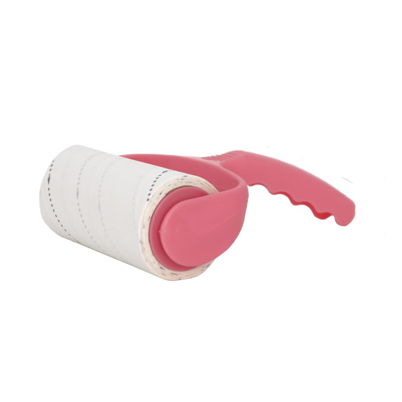 丽佳邦10cm好撕粘毛器滚筒卷纸可替换 10cm新款斜纹好撕纸卷90撕 粉色高清大图