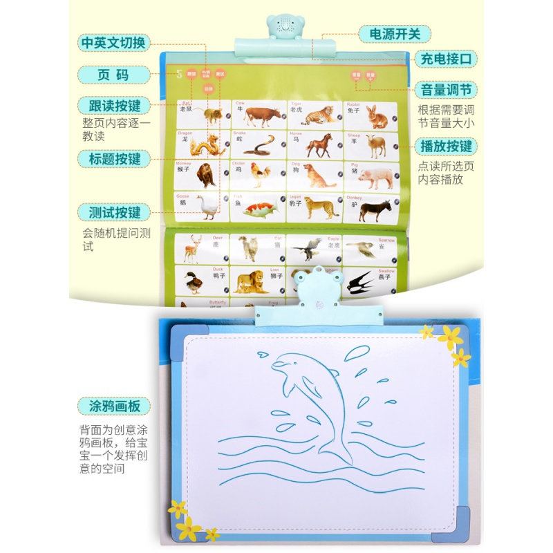 有声挂图拼音发声早教启蒙幼儿语音儿童宝宝识字2玩具