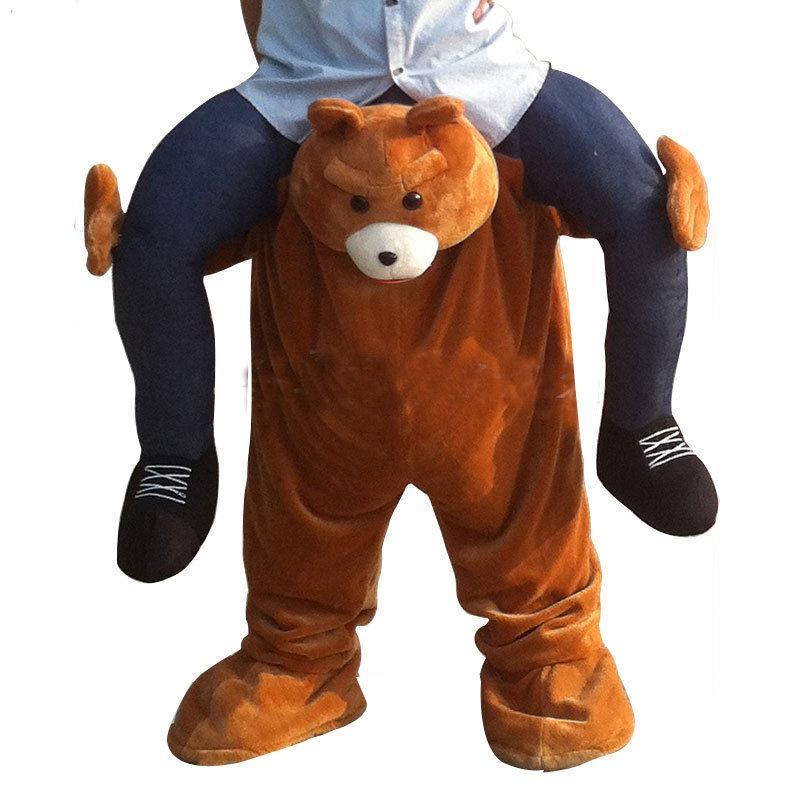 抖音同款魔性裤子熊本熊漫展恶搞道具动物小丑背人假腿骑熊玩偶