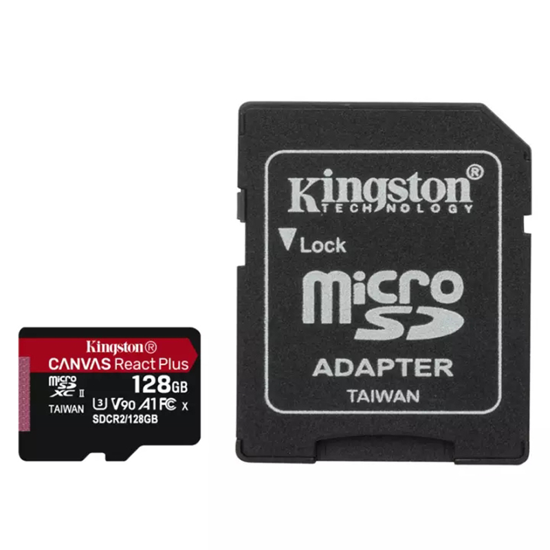 金士顿(Kingston)TF卡128GB U3 V90 读285MB/s写165MB/s存储卡内存卡带卡套和读卡器