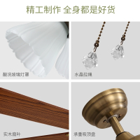风扇灯吊扇灯美式餐厅现代简约家用北欧儿童卧室灯客厅带风扇吊灯 推荐款3头+7w全套三色光源（送遥控器）