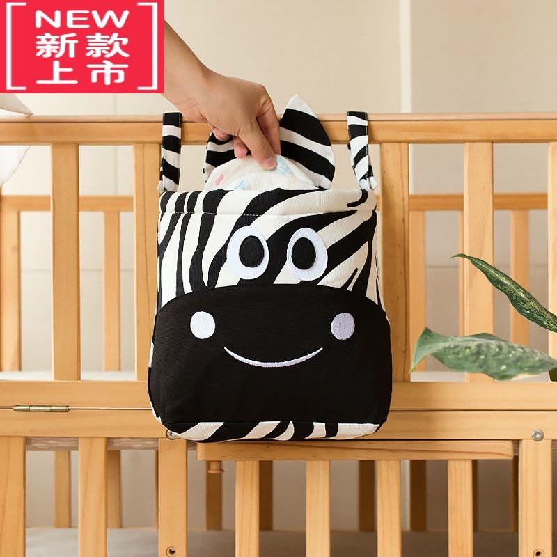 可莉允婴儿床收纳袋围栏挂袋儿童床边置物袋储物挂包立体裁剪尿布袋可爱图片