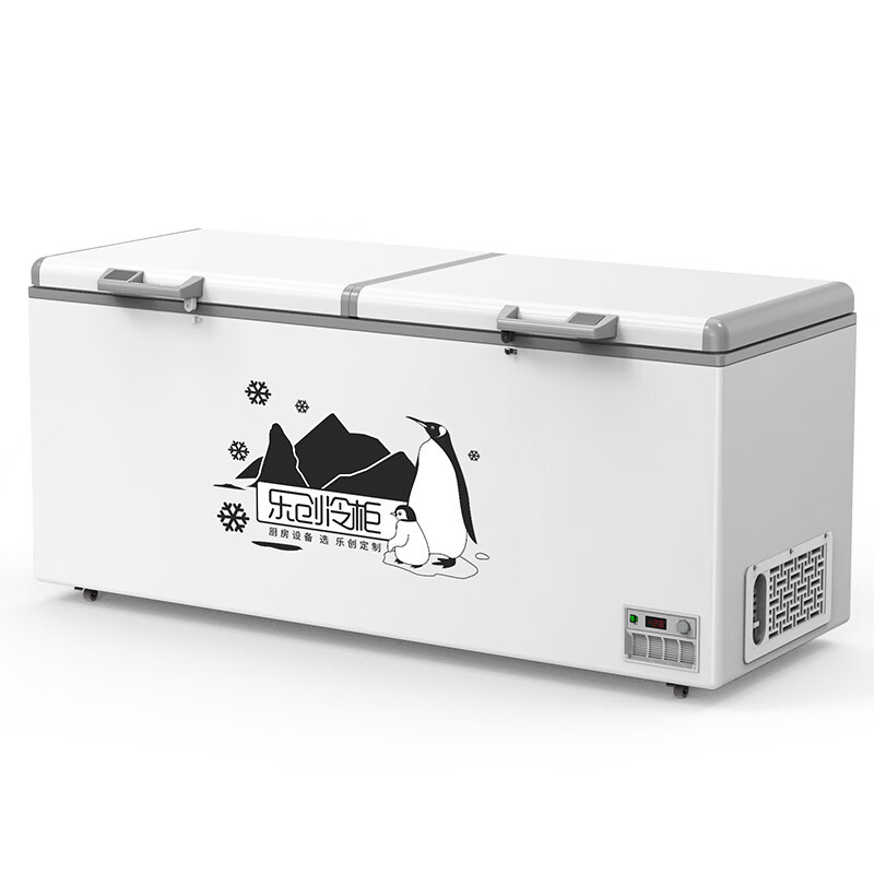 乐创/lecon 冰柜 LC-ZC/WG1080 顶开门 1090L 1级 机械控温 白色直冷 0401017645&&