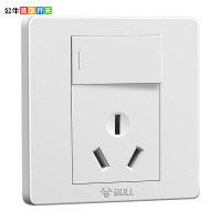 公牛(BULL) 开关插座 带开关插座三孔电源插座面板86型16A大功率G07E204A