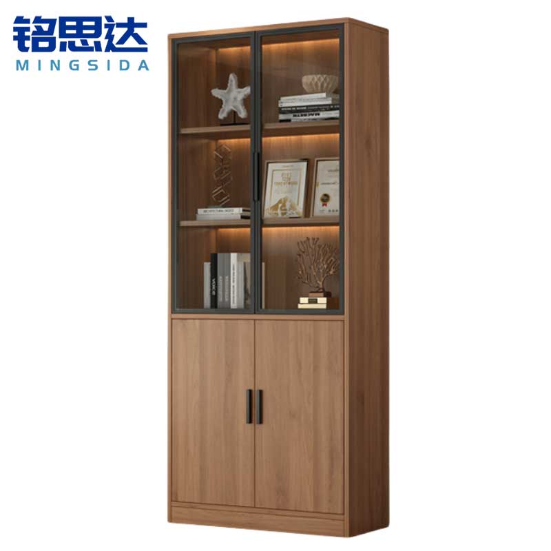 铭思达书柜二门无抽台高清大图