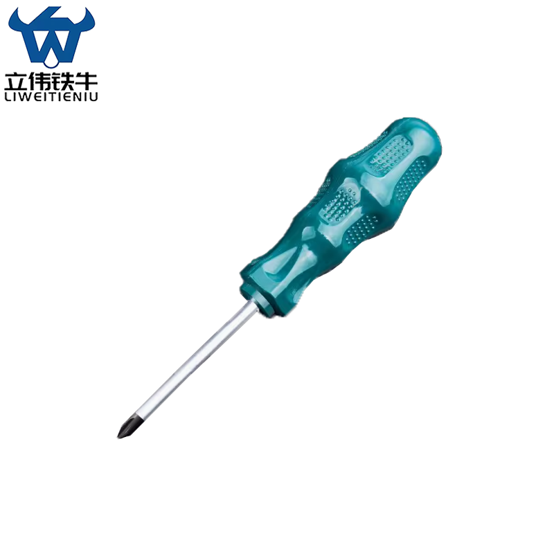 立伟铁牛绿胶炳螺丝刀5*75mm十字型/把高清大图