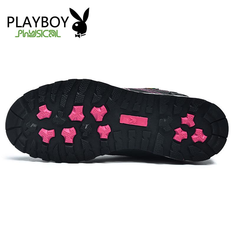 花花公子(PLAYBOY)登山鞋女新款户外运动鞋二层牛皮防滑轻便跑步鞋学生韩版旅游鞋子 女图片