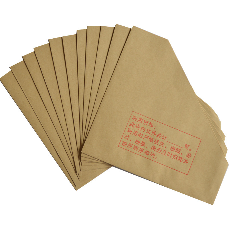 驰鹏 档案专用无酸纸袋档案包角215mm*215mm(定制10000起订) 分件袋梯形角三角斜角套封文件袋办公用品
