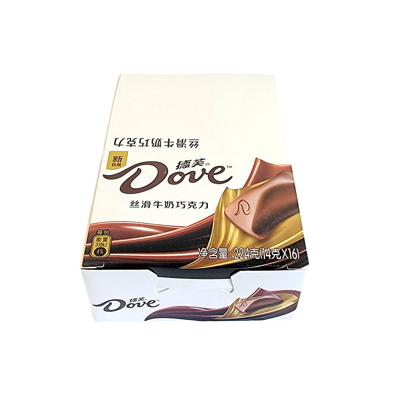 Dove德芙丝滑牛奶巧克力224g(14g*16颗)生日情人节盒装结婚喜糖高清大图