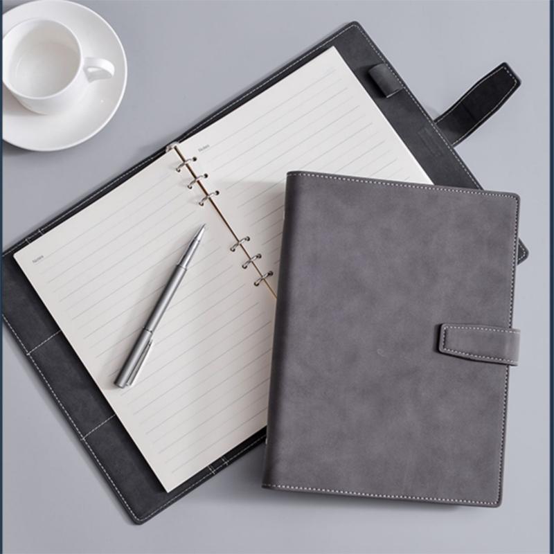 九孔会议记录活页记事本高档商务笔记本学生活页记事本