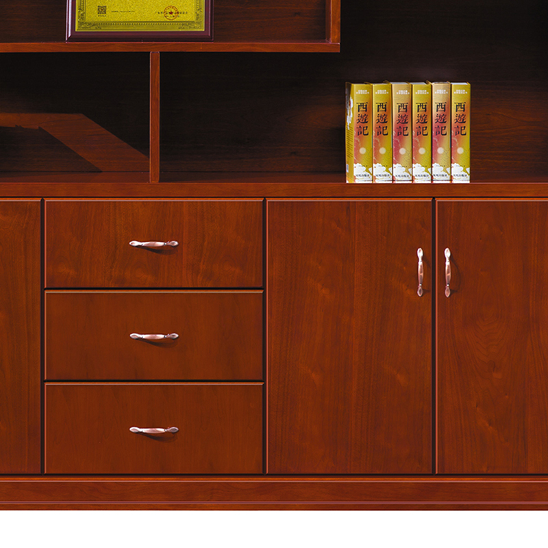 臻远ZY051415木质文件柜展示柜油漆贴木皮资料柜书柜 组合柜高清大图