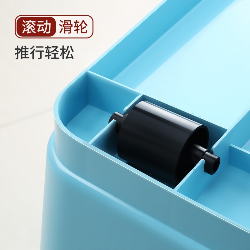 特大号塑料收纳箱衣物服储物盒子有带盖加厚箱子家用超加大整理箱 三维工匠高清大图