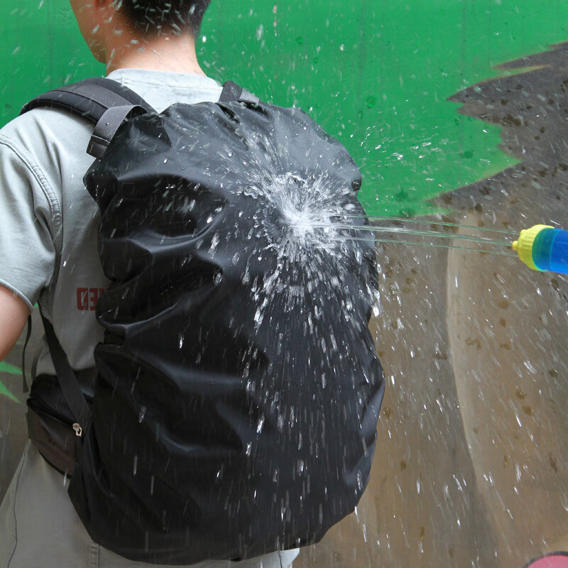 谋福 背包防雨罩 户外登山双肩背防水罩书包(黑色35升S码适合30-40升)