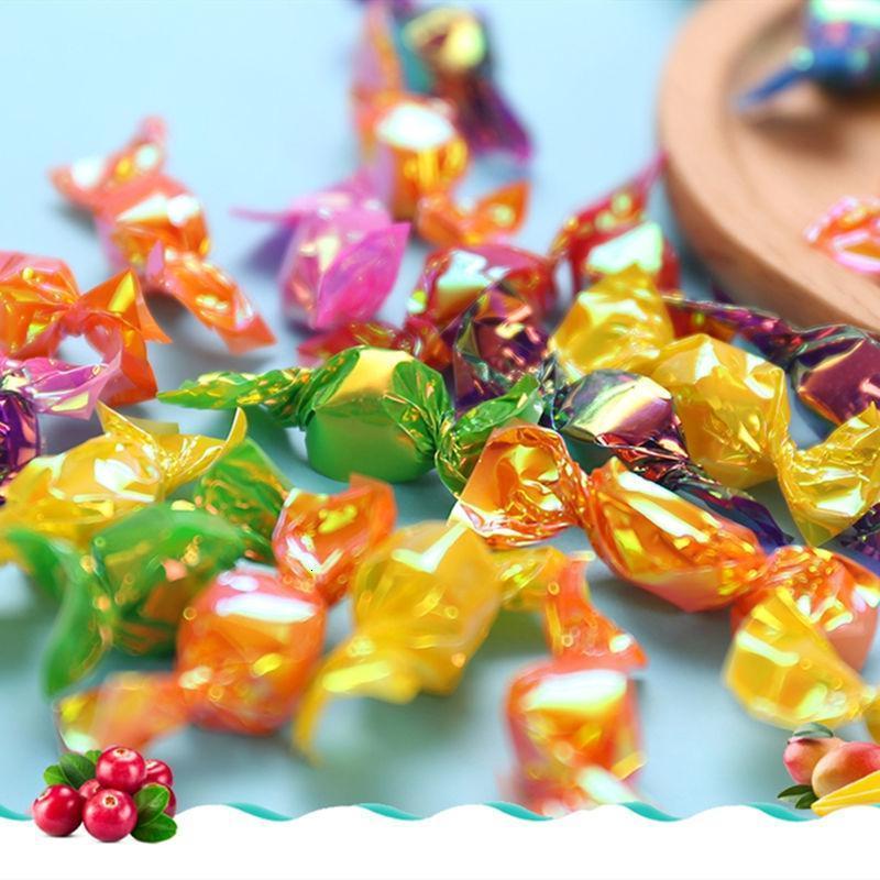 千纸鹤糖网红炫彩糖果500克批发散装休闲零食混合味多彩色糖