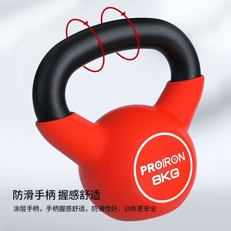 PROIRON普力艾 健身壶铃男女家用提壶哑铃负重铃壶纯铁健身器材 90kg [4-20KG套装]高清大图