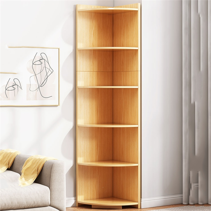 闪电客角柜落地置物架客厅墙角收纳架三角书架卧室拐角柜多层靠墙转角