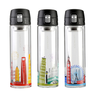 乐扣乐扣(lock&lock)城市系列304不锈钢双层玻璃杯LLG663 350ml