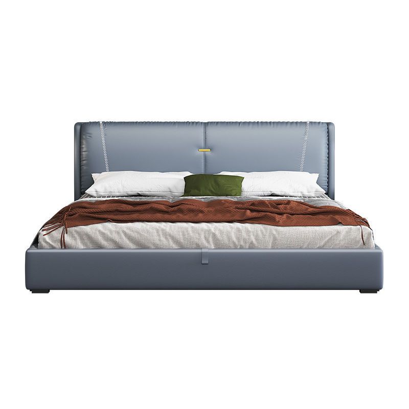 百冠环球简约现代双人床皮床卧室软体床婚床软包实木床高箱储物