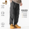 YANXULAZY TD山系户外多口袋工装束脚裤男夏季宽松休闲长裤