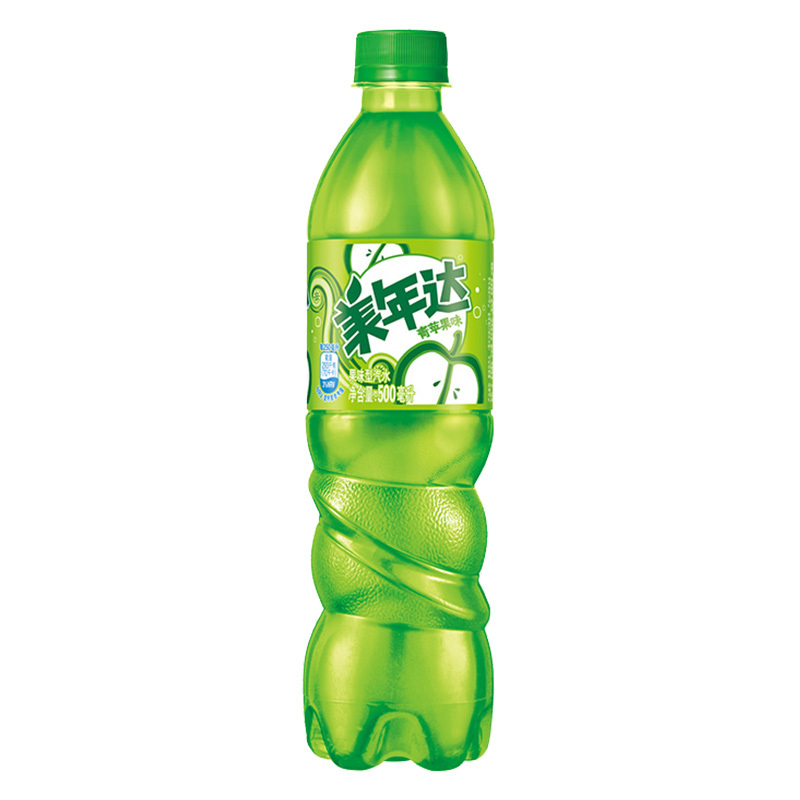 美年达果味型汽水(青苹果味)500ml