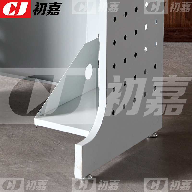 初嘉(CJ)隐藏式翻转桌钢制电脑桌培训桌教室机房多媒体讲台D款1.6米高清大图