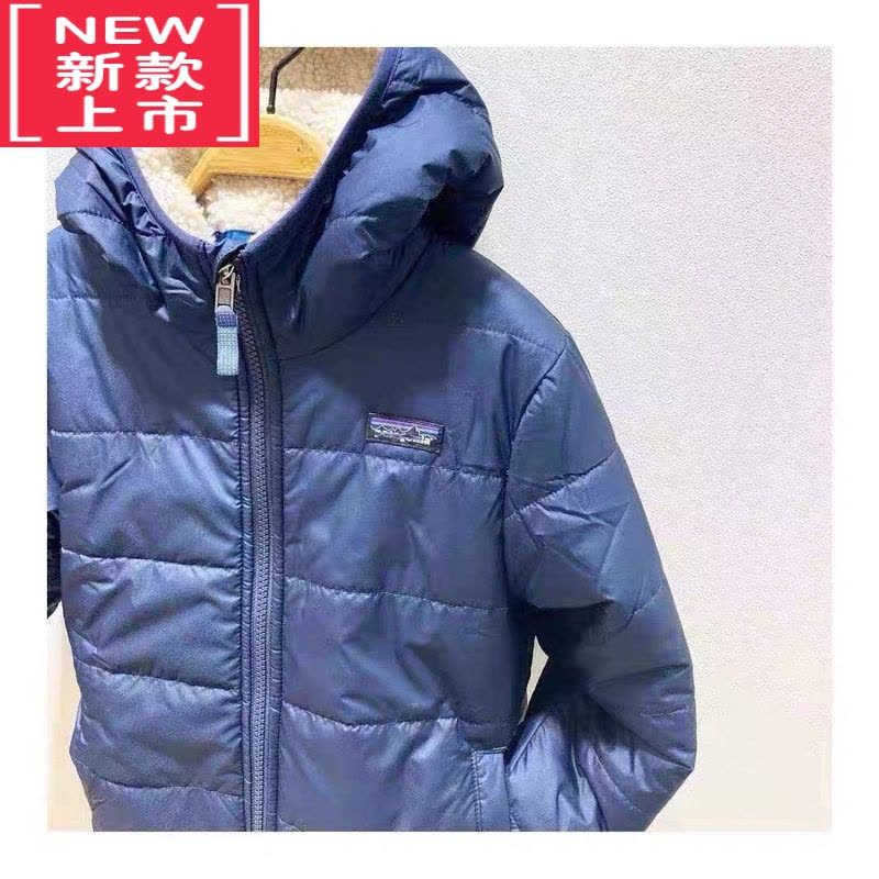 可莉允22冬 日系风儿童双面穿棉服 羊羔毛外套的男女童保暖外套图片